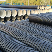 Tuyau ondulé à double paroi en PEHD DN800, haute pression, durable, flexible, avec anneau en caoutchouc, certifié CE, pour l'irrigation de l'eau