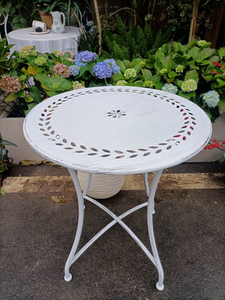 American Retro Old Chaise pliable en <span class=keywords><strong>fer</strong></span> <span class=keywords><strong>forgé</strong></span> Table Courtyard Casual Traditional Outdoor Dining Furniture Old Hollow Pattern - Product Image 2