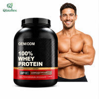 Poudre de protéines de lactosérum Qbioflex en promotion, saveur chocolat au lait extrême, pour la croissance musculaire des femmes et des hommes