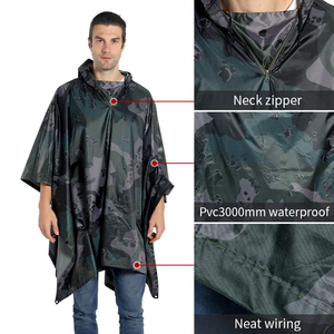 Wholesale Camo <strong>Raincoat</strong> Reusable Waterproof Windproof Rain Poncho for Adult <strong>Hunters</strong> - Product Image 4