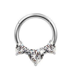 Nouveau Design oreille Capon or Tragu goujon jetable titane F136 Solution boucle d'oreille pour plusieurs Piercing Segment anneau - Product Image 6