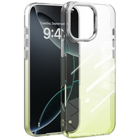 Coque de protection en cristal dégradé pour iPhone 17, coque rigide en PC avec boutons souples, design anti-chute