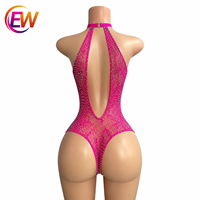 Tenue de danseuse de strip-tease ELITES Wholesale Diamond One Piece, vêtements de danse de salon, performance, polyester/rayonne, femme adulte