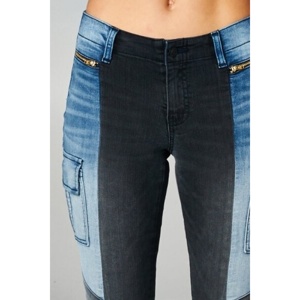 TD กางเกงยีนส์สกินนี่ทูโทนผู้หญิงสไตล์สวย - Product Image 5