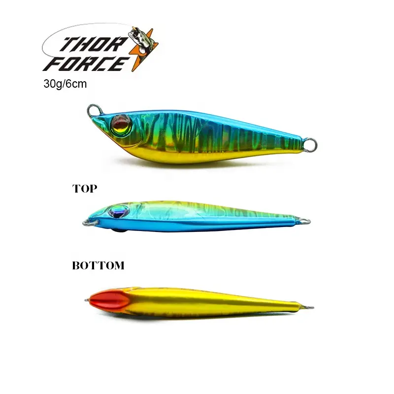 THORFORCE Hot Sale Sinking 60mm 30g Metal Jigs Lures Casting Fishing Bait Tackle Jigging Fishing Lures