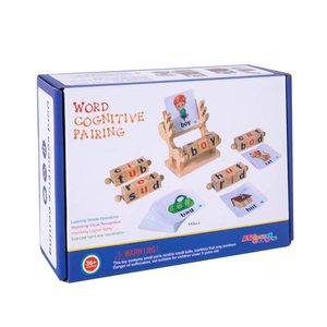 Giocattoli educativi per bambini per la prima <span class=keywords><strong>infanzia</strong></span> in legno lettere rotanti di cervo Puzzle tridimensionale gioco di carte giocattoli cognitivi - Product Image 6