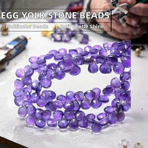 Perles en Pierre d'Améthyste Violette Naturelle, Forme Poire Facettée, pour la Fabrication de Bijoux, Vente en Gros, Bricolage - Product Image 2