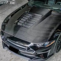 Pour le kit de carrosserie de capot transparent en fibre de carbone Mustang Modified GT500 2015