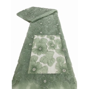 Tela de Encaje Indio <span class=keywords><strong>George</strong></span> con Bordado de Flores Personalizado, Diseño Nuevo de Moda 2014, Venta al Por Mayor - Product Image 5