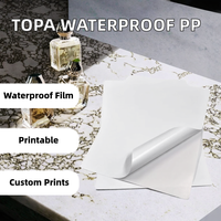 Feuille d'autocollants adhésifs PET brillants/mats Topa White imperméables, format A4, personnalisables pour l'utilisation de parfums
