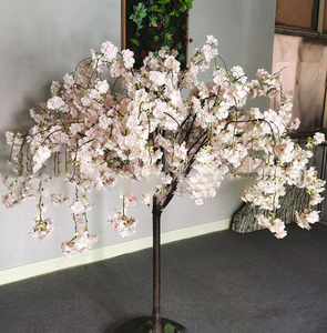 E-L233 Décoration de mariage, grand arbre artificiel de table, <span class=keywords><strong>cerisier</strong></span> japonais Sakura, faux soie blanche, fleurs de <span class=keywords><strong>cerisier</strong></span> en fibre de verre - Product Image 4