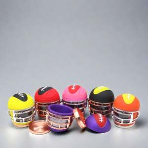 Casque de rugby de style 2024, moulin à tabac et à herbes. Broyeur à herbes en métal zinc créatif à quatre couches de 63 mm. - Product Image 3