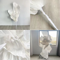 Grande fleur décorative géante en papier réaliste, faite à la main, moderne, pour vitrine de mariage, fleur en papier élégante et finie