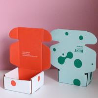 Boîte d'expédition en carton personnalisée avec logo, luxe, vert menthe, pour emballage cadeau