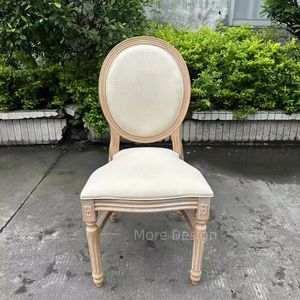 Chaise de <span class=keywords><strong>salle</strong></span> à manger de <span class=keywords><strong>mariage</strong></span> en bois du roi Louis XV Bistro en bois massif pour événements de ferme antique française - Product Image 3