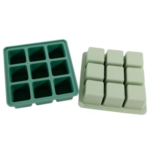 Bandeja congeladora de alimentos para bebés de silicona apta para horno y lavavajillas con tapa de cerámica, contenedor de almacenamiento casero, juego de vajilla de grado alimenticio - Product Image 1