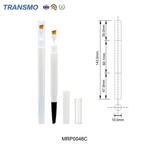 Emballage de stylo à sourcils double embout avec pinceau, contenant en plastique vide, tube de crayon à sourcils deux-en-un, bouchon à vis - Product Image 2