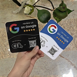 Cartes de visite NFC programmables étanches avec logo personnalisé 13,56 MHz <span class=keywords><strong>RFID</strong></span> NFC213 215 216 pour les réseaux sociaux et les avis - Product Image 2