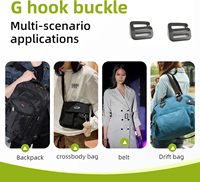 Boucle à ressort en G de 32 mm, réglable, en aluminium anodisé, pour sangle de sac, boucle en G, mousqueton en forme de G, accessoires pour sac