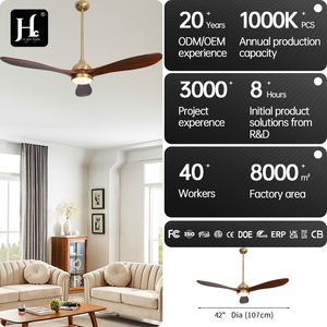 European embedded wooden blade hotel decoration modern wooden <b>ceiling</b> <b>fan</b> <b>with</b> <b>light</b> - Product Image 4