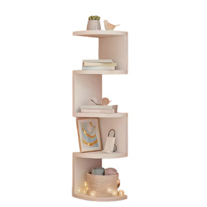 Wall Mounted <b>Corner</b> <b>Shelf</b> 5 Tier Polygon Shape Tiered Storage Rack For Kitchen Living Room Bedroom Home Organization - Product Image 3