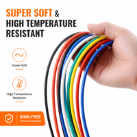 Kabel Silikon Baterai RC Lipo 14AWG 16AWG 18AWG Ekstra Lembut Fleksibel 200C Tembaga Berlapis Timah untuk DIY Drone Robot ESC