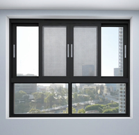 Ventanas Corredizas de Aluminio con Rejillas de Seguridad Exteriores, Diseño Moderno, Calificadas por Energy Star, Aleación de Aluminio
