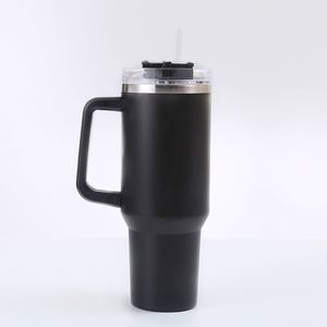 Gobelet isotherme de voyage pour voiture 40oz H1.0 avec poignée, couvercle, paille et base antidérapante, OEM ODM Marque personnalisée - Product Image 2