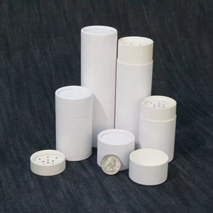 กล่องทรงกระบอกกระดาษคราฟท์พร้อมฝาปิดภาชนะทรงกลมสำหรับเขย่าผงกระดาษแข็ง - Product Image 3