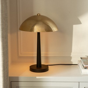 Modern Minimalist Table Lamp Gold Metal Mushroom Design LED <b>Light</b> Source E27 Base Bedroom Living Room <b>Decor</b> - Product Image 4