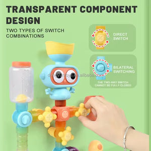 Tobogán Cascada Track Stick Niño Robot Juguetes <span class=keywords><strong>de</strong></span> baño Set Tazas <span class=keywords><strong>de</strong></span> baño <span class=keywords><strong>de</strong></span> plástico Ruedas y bola <span class=keywords><strong>de</strong></span> agua <span class=keywords><strong>para</strong></span> niños <span class=keywords><strong>Bañera</strong></span> Jugar - Product Image 3