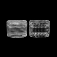 Ovales Glas-Kerzenglas mit Deckel für Aromatherapie & Kerzenherstellung, Votivkerzenhalter