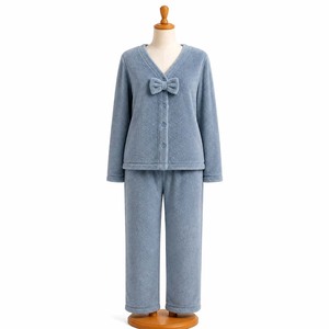 Set <span class=keywords><strong>Pigiama</strong></span> da Donna in Flanella, Morbido e Soffice, con <span class=keywords><strong>Bottoni</strong></span> Frontali, 2 Pezzi - Product Image 3