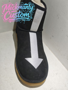 Meckmanly Custom Black Ankle Snow <b>Boots</b> Plush Lining Anti-Slip Rubber Outsole <b>Warm</b> Winter Unisex Closed Toe - Product Image 6