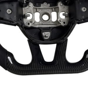 Volant de direction pratique en fibre de carbone perforée et cuir, en promotion, pour Dodge Charger Challenger Hellcat SRT RT - Product Image 3