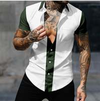 Chemise décontractée pour homme à col boutonné, à manches courtes, en tricot, à imprimé hawaïen, séchage rapide, pour l'été et la plage