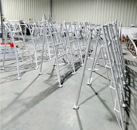Échelle de jardin en alliage d'aluminium, type A, 150 kg, haute résistance, marches larges, main courante antidérapante, hauteur réglable, pour la taille des arbres fruitiers