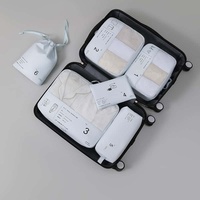 Ensemble de cubes de rangement de voyage en nylon, organisateurs portables à fermeture éclair, style minimaliste, approvisionnement B2B