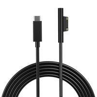 Vente en gros 15V USB type-c PD câble de chargeur connexion en Surface Microsoft Surface Pro Go ordinateur portable livre alimentation charge PVC veste métal