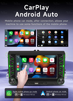 Radio Mobil BQCC 7" dengan Layar Sentuh RGB, RDS FM AM, CarPlay/Android Auto, GPS Navi, Stereo Media untuk Passat CC Polo Golf MK5/MK6