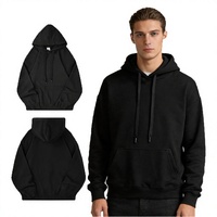 Sweat à capuche unisexe OEM de haute qualité, logo brodé personnalisé, style oversize uni, col à capuche, 100% coton, automne