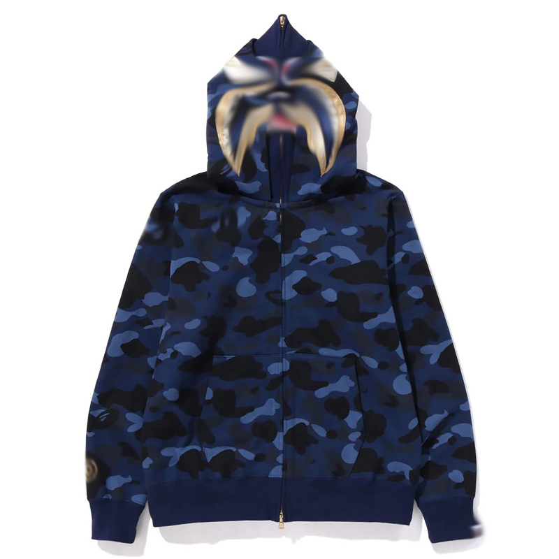 Casquette double requin bleu riche or