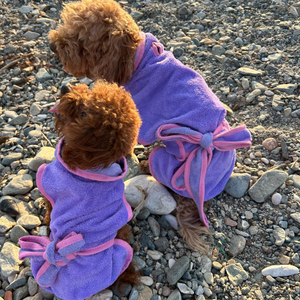 Peignoir pour chien en bambou naturel prêt à être expédié, une seule couche, éco-absorbant, robe de séchage pour animaux de compagnie, stock disponible, fabriqué en Turquie - Product Image 4