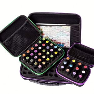 Extra Large Double Layer Portable Cosmetic Bag Essential Oil Organizer <b>Case</b>, Hard Shell Storage Box - Product Image 2