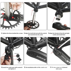 Pédalier de VTT en alliage d'aluminium 7075 avec plateaux étroits-larges 34T 36T 38T 40T et manivelles 170mm pour vélo à vitesse unique - Product Image 4