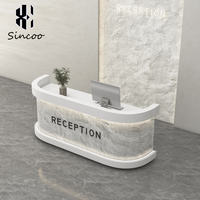 Comptoir de réception moderne sur mesure pour salon de beauté et spa, en fibre de verre, pour salon de manucure, caisse de supermarché, salle de sport, réglable