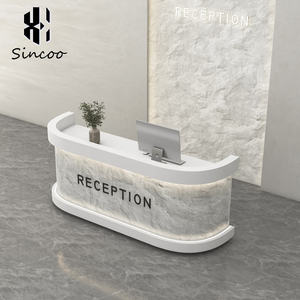 Manufacturer Custom Size Modern Beauty Salon Spa Reception <b>Desk</b> Fiberglass Nail Salon Cashier Counter Hotel Hospital Home Bar - Product Image 4