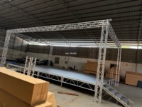Système de montage rapide, plateforme de scène mobile pour événements, plateforme de scène de concert, table en aluminium pour DJ, stand de concert, salon professionnel, fête