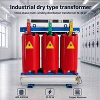 Transformateur de distribution triphasé à bobinage multiple de type sec à usage industriel 10kV 35kV à faibles pertes et haute efficacité, résistant à la corrosion