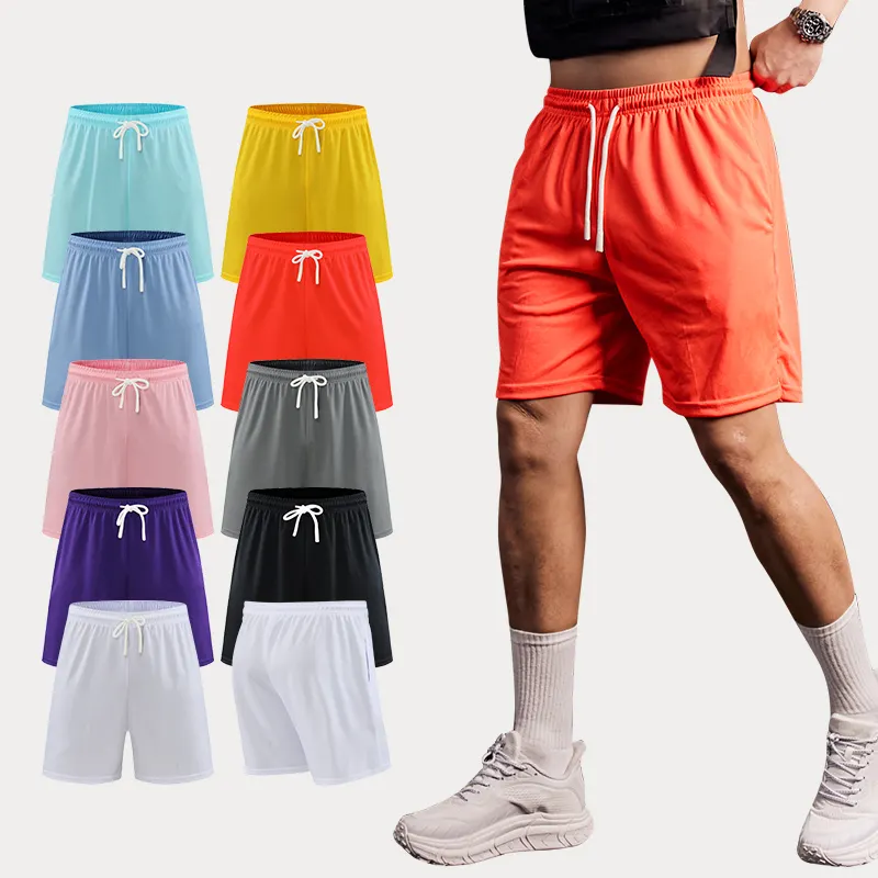 100% Polyester Shorts Dry Fit Men Jogger Gym Shorts Multicolor Men 5 Inch Mesh Shorts Custom Logo